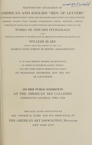 American and English "men of letters"
