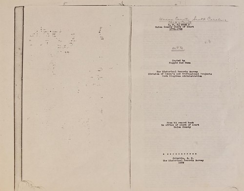 [Assorted public records, Union county, South Carolina]