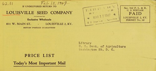 Gold medal field seeds, the sure growing kind ... February 12, 1947
