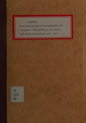 Die Grossschreibung im Kreuzverhör der Versuche