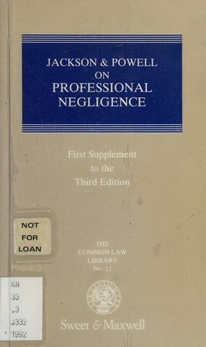 Jackson and Powell on professional negligence