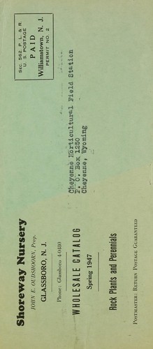 Wholesale catalog, spring 1947