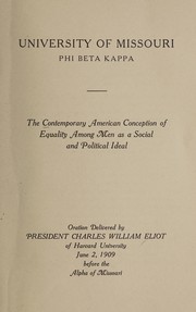 The contemporary American conception of equality among men as a social and political ideal