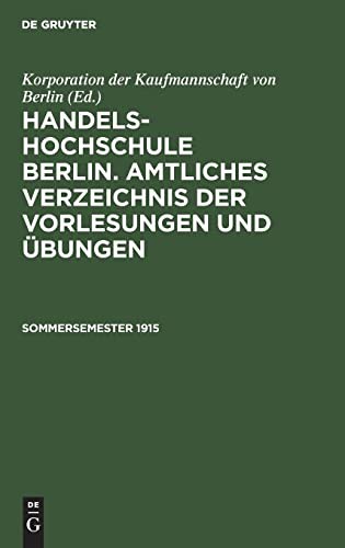 Sommersemester 1915