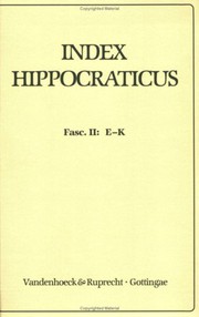 Index Hippocraticus. Fasc. 2