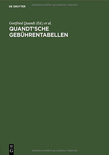 Quandtsche Gebührentabellen