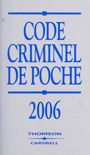 Code criminel de poche, 2006