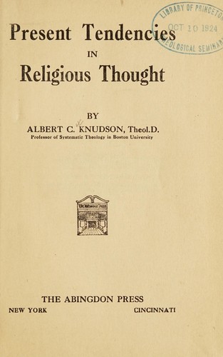 Present tendencies in religious thought