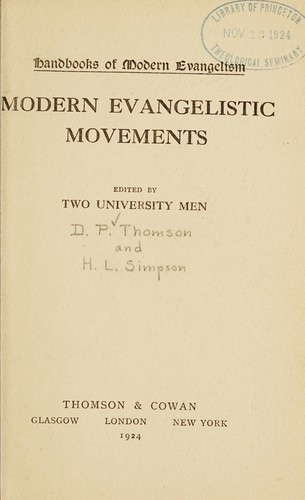 Modern evangelistic movements