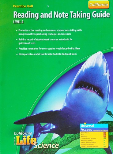 Focus on life science reading and note taking guide level a california edition