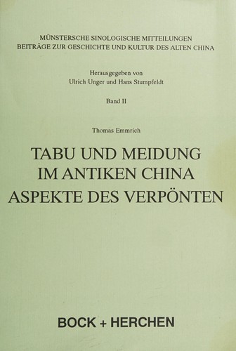 Tabu und Meidung im antiken China