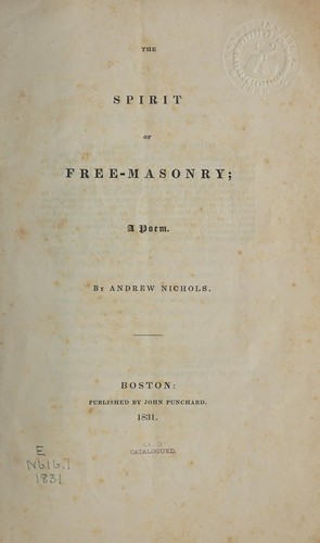 The spirit of free-masonry