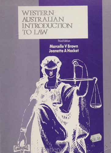 Western Australian introduction to law