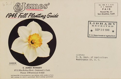 E. James' 1948 fall planting guide