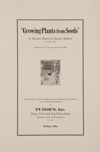 "Growing plants from seeds."