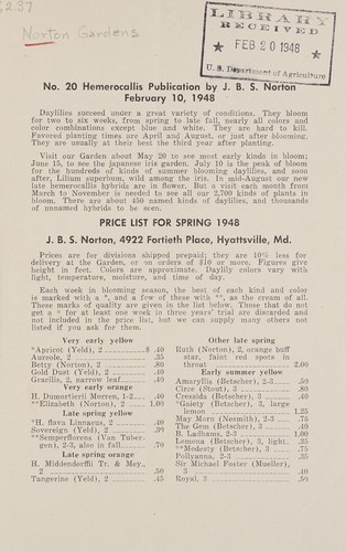 No. 20 Hemerocallis publication