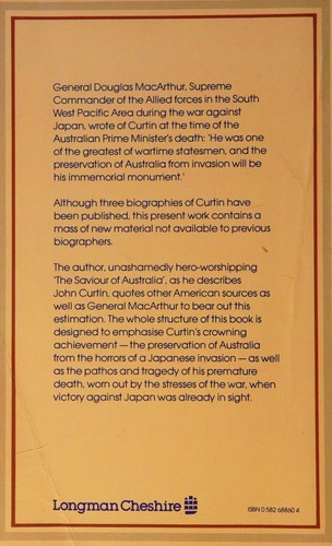 John Curtin, saviour of Australia
