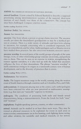 Concise dictionary of social and cultural anthropology