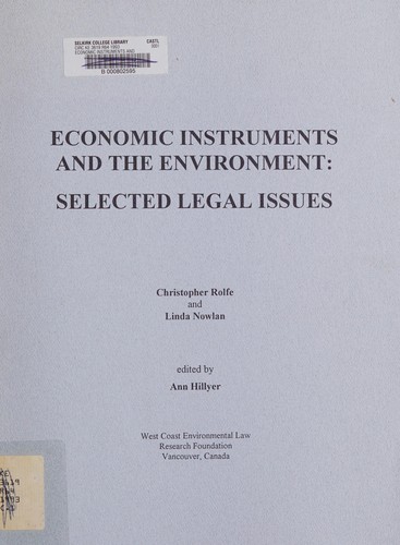 Economic instruments and the environment