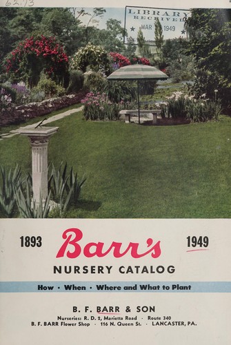 Barr's nursery catalog, 1893-1949