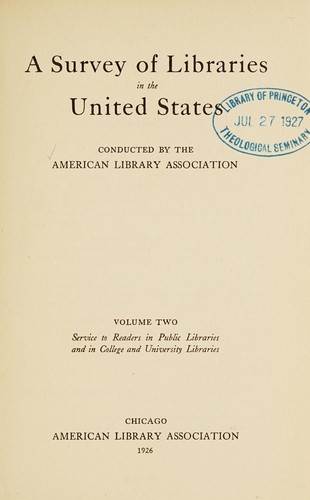 A survey of libraries in the United States