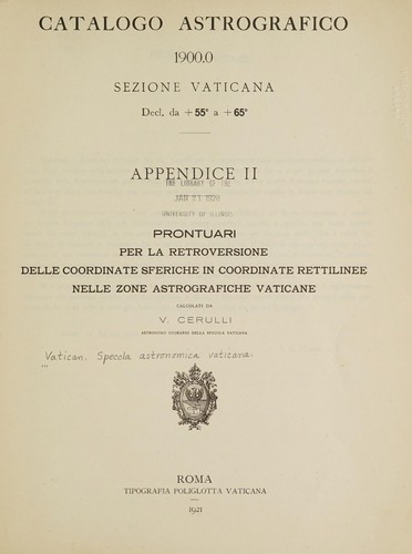 Catalogo astrografico 1900.0