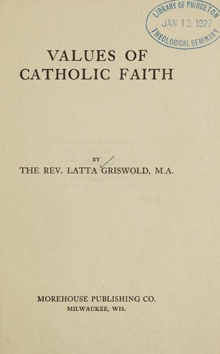 Values of Catholic faith