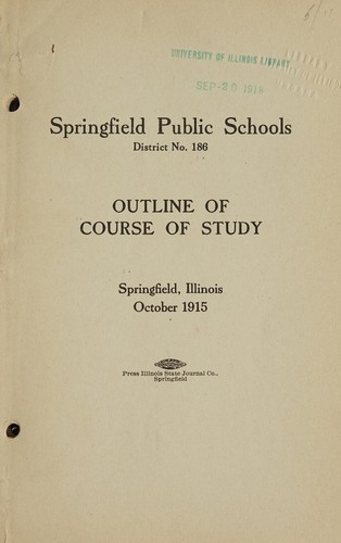 Outline of course of study
