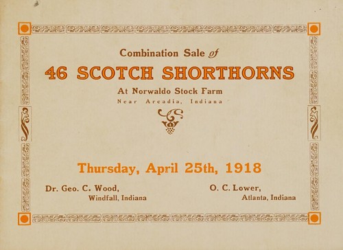 Combination sale Scotch shorthorn cattle