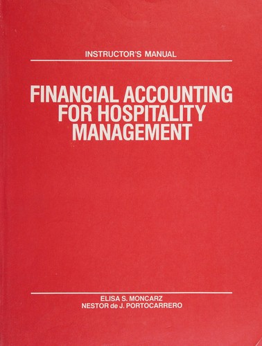 Financial Acct for Hosp Mgmt Inst Manual