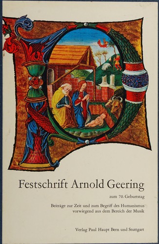 Festschrift Arnold Geering zum 70.  Geburtstag
