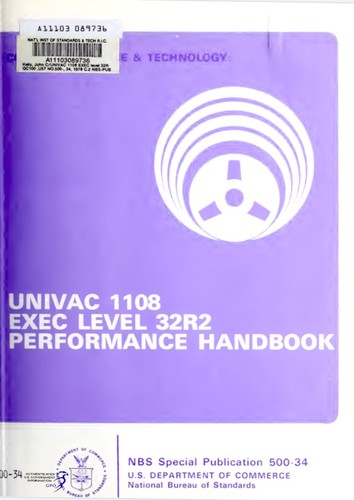 UNIVAC 1108 EXEC level 32R2 performance handbook