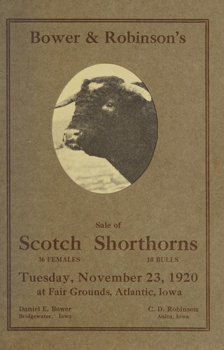 Bower and Robinson's sale of Scotch shorthorns