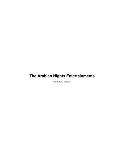 The Arabian Nights Entertainments