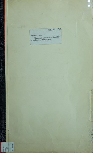 Education in northern Canada