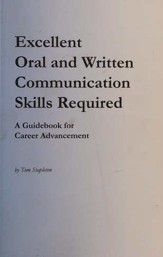 Excellent oral and written communication skills required