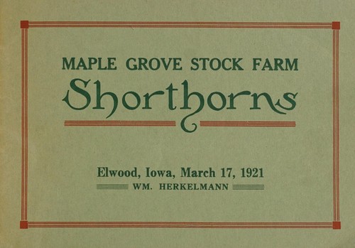 Maple Grove Stock Farm's ninth annual sale of pure bred shorthorns
