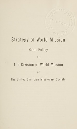 Strategy of world mission