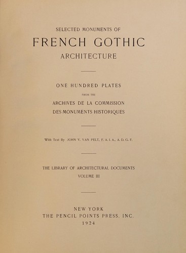 Selected monuments of French gothic architecture
