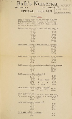 Special price list