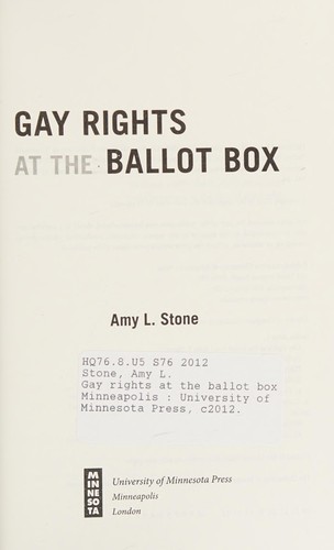 Gay rights at the ballot box