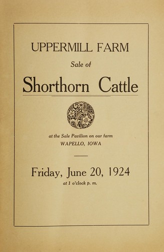 Uppermill Farm, sale of shorthorn cattle