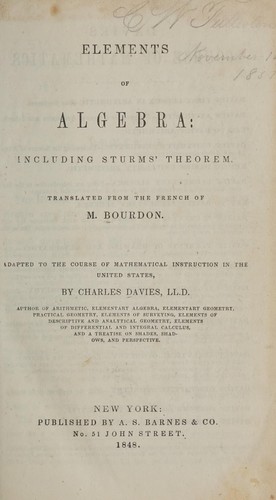 Elements of algebra