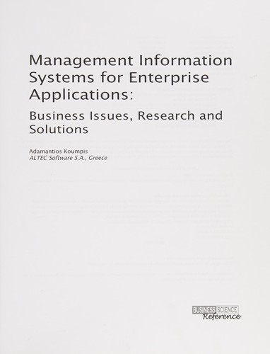 Management information systems for enterprise applications