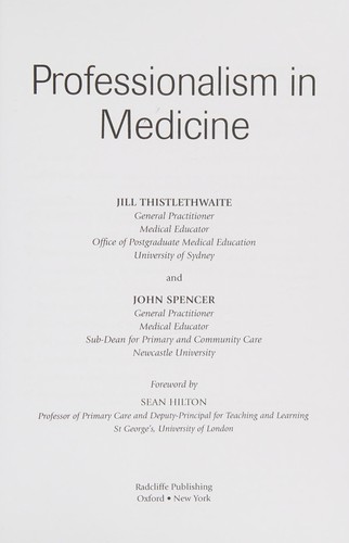 Professionalism in Medicine