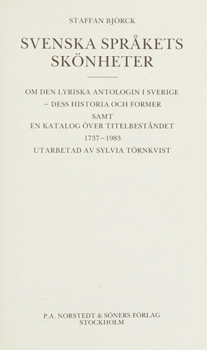 Svenska språkets skönheter