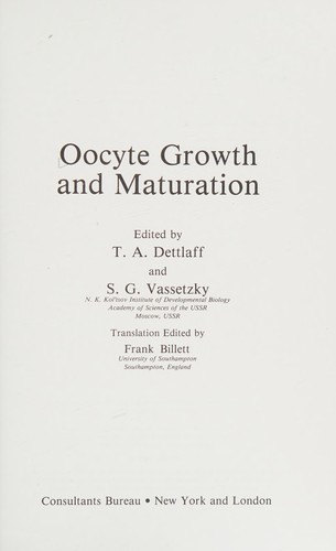 Oocyte growth and maturation