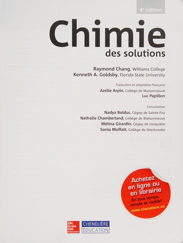 Chimie des solutions