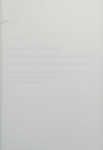 The integration of nutrition aspects in projects of development assistance