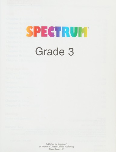 Spectrum Math, Grade 3